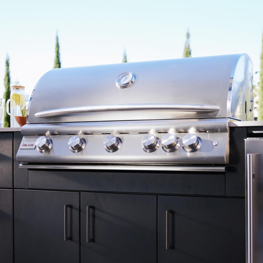 Blaze LTE+ 40-Inch 5-Burner Built-In Gas Grill w/ Lift-Assist Hood & Rear Infrared Burner