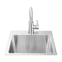 Bull Large Stainless Steel Sink & Faucet All In one Kit - Under & Over Mount