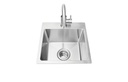Bull 15-Inch Small Stainless Steel Sink & Faucet Kit - Over Mount
