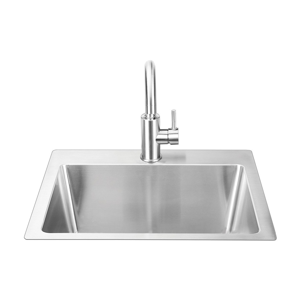 [12530] Bull 24-Inch Premium Stainless Steel Sink & Faucet Kit - Over Mount