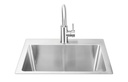 Bull 24-Inch Premium Stainless Steel Sink & Faucet Kit - Over Mount