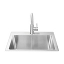 Bull 24-Inch Premium Stainless Steel Sink & Faucet Kit - Over Mount