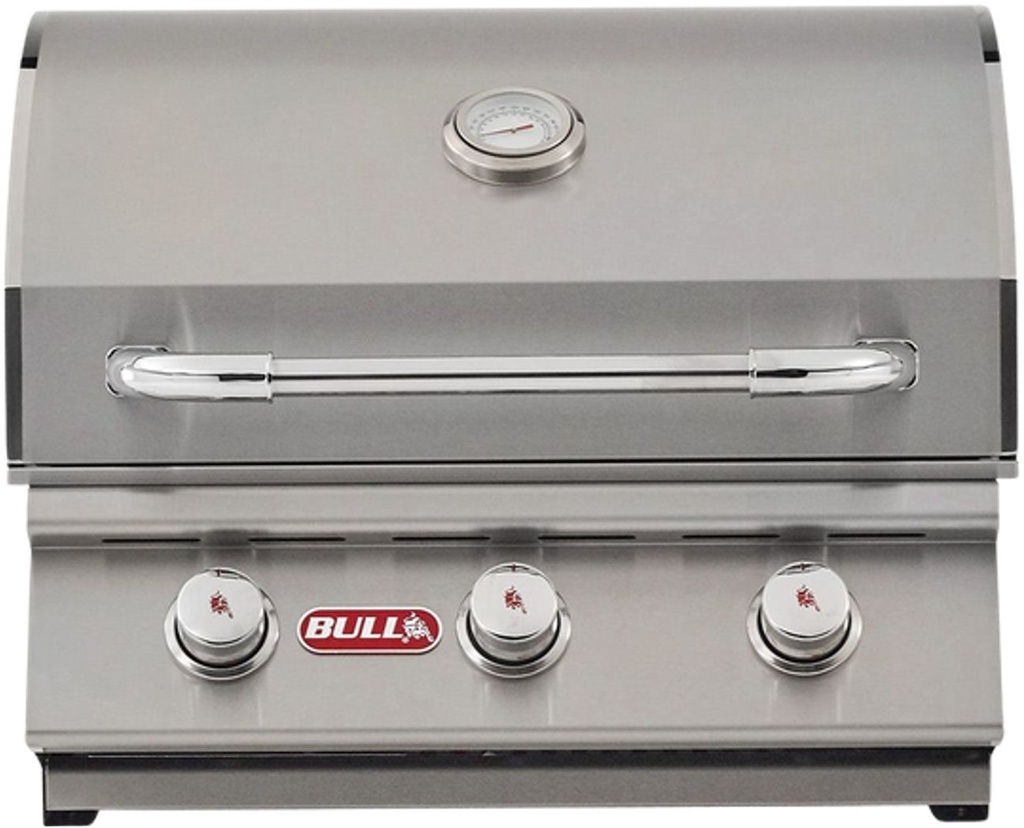 [69008] Bull Steer Premium 25-Inch 3-Burner Built-In Propane Gas Grill