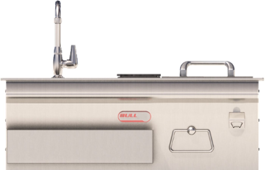 [97623] Bull 30-Inch Stainless Steel Slide-In Bar Center W/ Ice Chest & Sink
