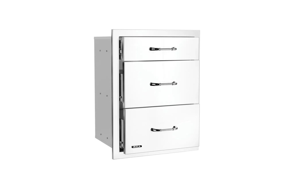 Bull 21-Inch Stainless Steel Triple Access Drawer W/ Reveal