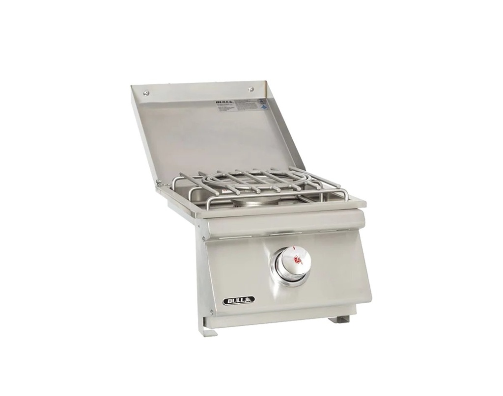 Bull Slide-In Pro Natural Gas Side Burner W/ Stainless Steel Lid