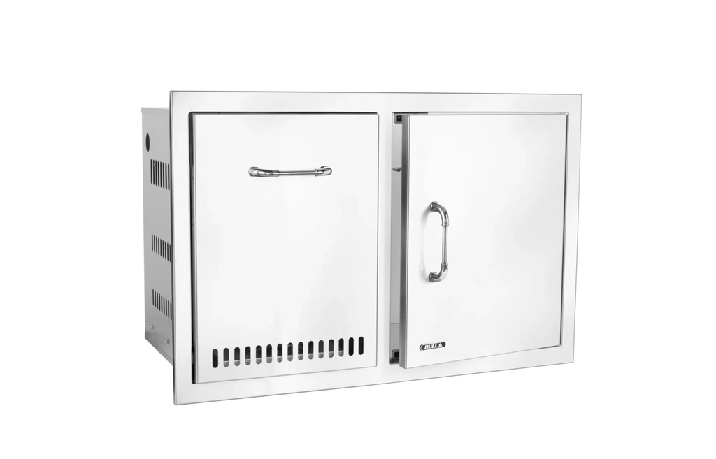 Bull 32-Inch Stainless Steel Access Door & Propane Drawer Combo W/ Reveal