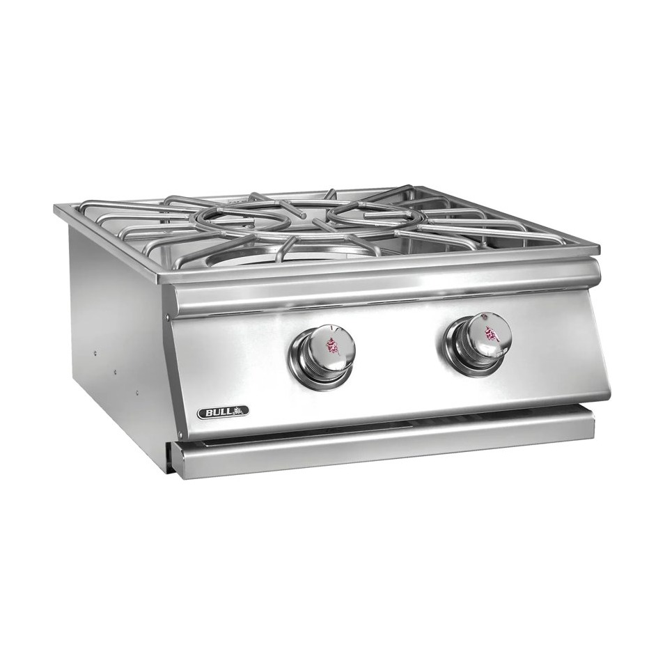 [96001] Bull Built-In Natural Gas Stainless Steel Power Burner W/ Stainless Steel Lid